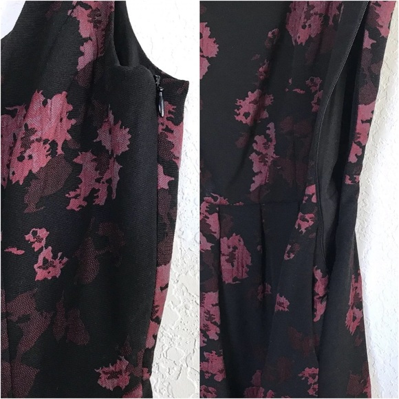 BB Dakota Black Red Floral Print Sleeveless Dress - Picture 5 of 8